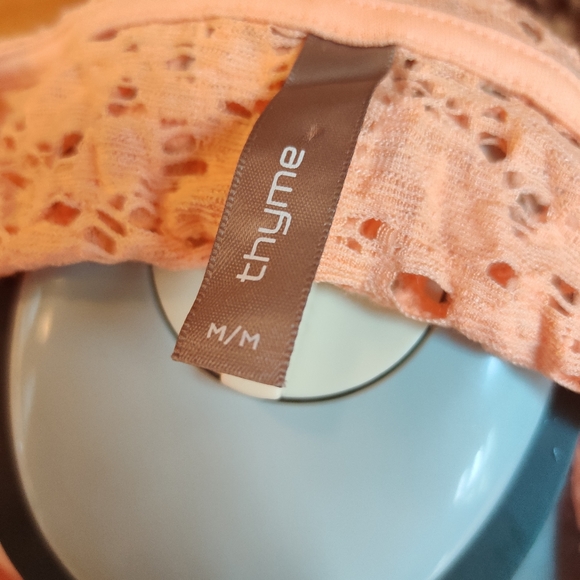 Thyme Maternity Peach Eyelet dress - Picture 7 of 8